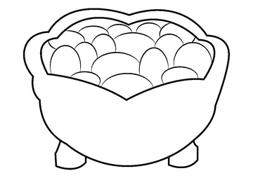 Chocolate In Bowl coloring page