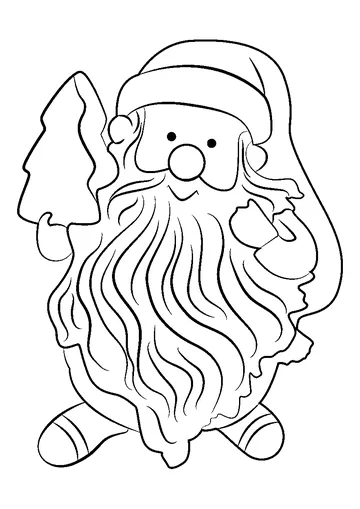 Ceramic Santa Claus coloring page