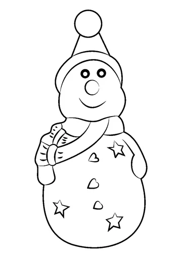 Ceramic Snowman coloring page