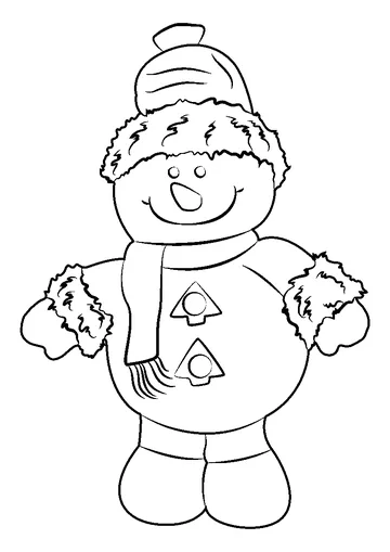 Snow Man coloring page