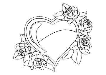 Saint Valentines Day Heart coloring page