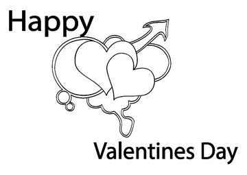 Romantic Valentines Day coloring page
