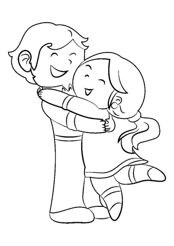 Lovers coloring page