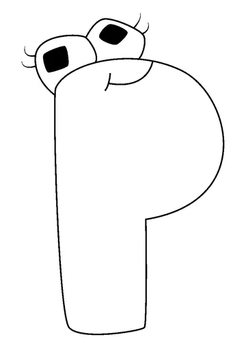 P Alphabet Lore coloring page