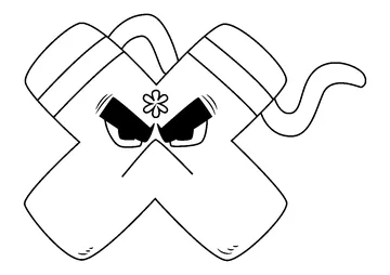 X Alphabet Lore coloring page