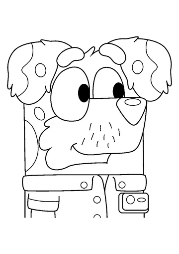 Postie Bluey coloring page