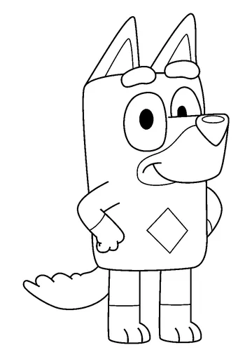 Rusty Bluey coloring page
