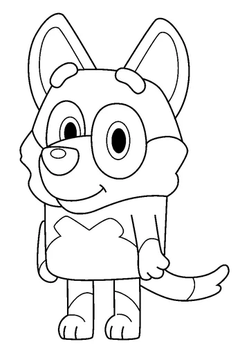Sadie Bluey coloring page