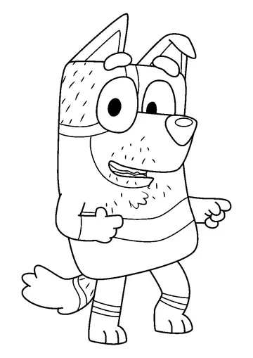 Stripe Heeler coloring page