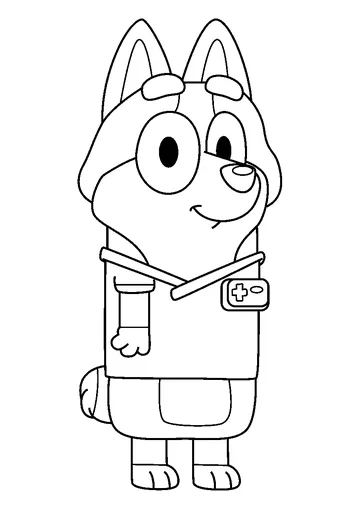 Vet Corgi coloring page