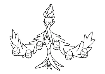 Arboliva Pokemon coloring page