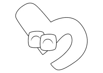 B (lowercase) coloring page