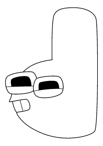D (lowercase) coloring page