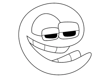 E (lowercase) coloring page
