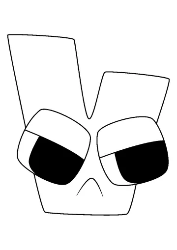 V (lowercase) coloring page