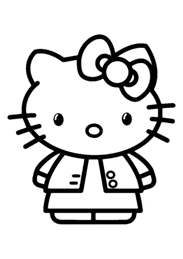 Gambar Hello Kitty coloring page