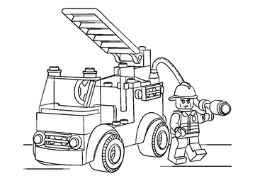 City Fire Truck coloring page
