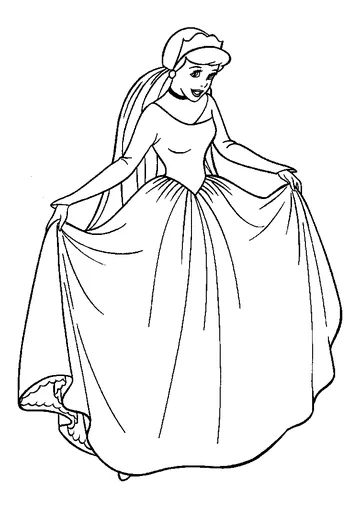 Princess Cinderella coloring page