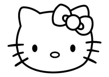 The Face Of Hello Kittyy coloring page