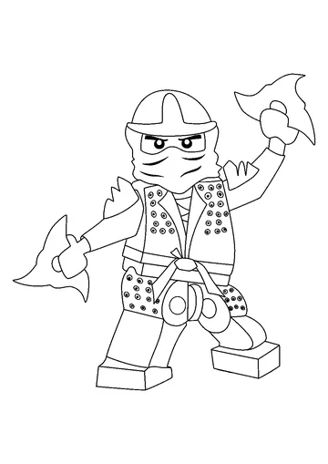 The Green Ninja Lego Ninjago coloring page