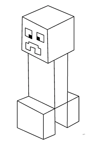 Minecraft creeper coloring page