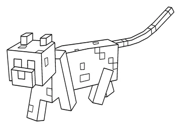 Minecraft ocelot coloring page