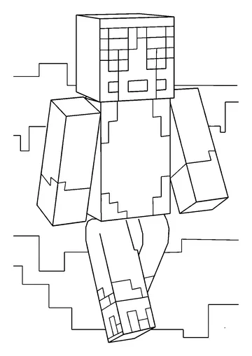 Minecraft Stampy coloring page