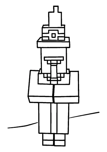 Minecraft Witch coloring page