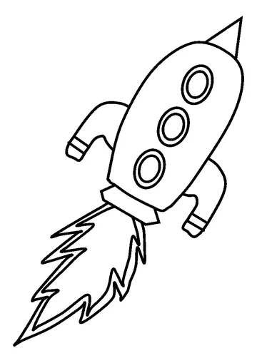 Rocket 4 coloring page