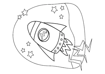 Rocket 6 coloring page