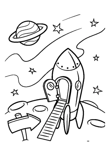 Rocket-8 coloring page