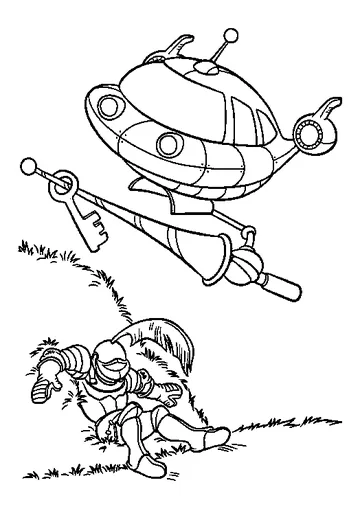 Rocket And Knight coloring page