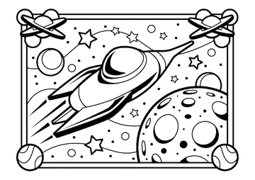 Rockets 4 coloring page
