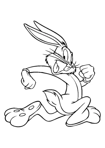 Running-rabbit coloring page