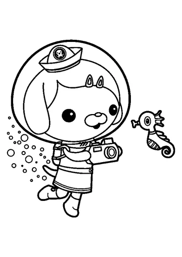 Sauci Photographing Underwater Life coloring page