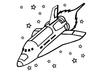 The Space Shuttle coloring page