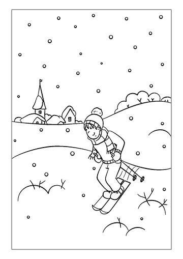 Scene coloring page