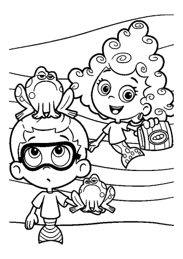 Bubble Guppies Frog coloring page