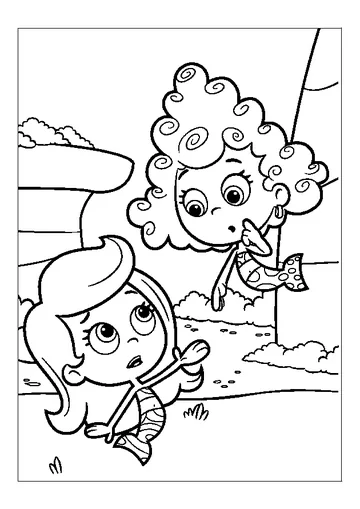 Deema and Molly coloring page