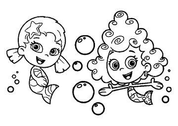 Deema and Oona coloring page