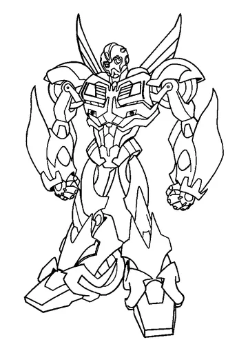 Fight of Transformers Robots coloring page