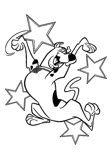 Happy Scooby Doo coloring page
