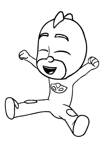 Joyful Gecko coloring page
