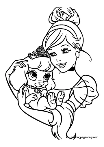 Cinderella And Palace Pets coloring page