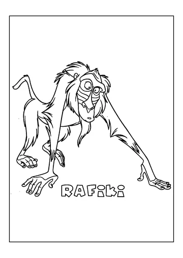 Rafiki From The Lion King coloring page