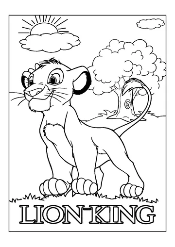 Simba coloring page