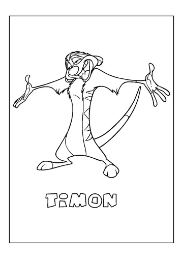 Timon From The Lion King coloring page