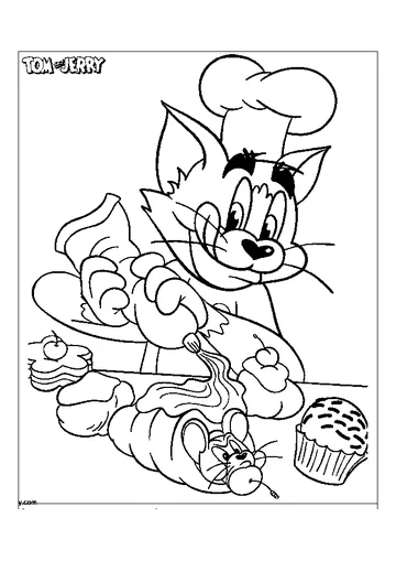 Dessert Table coloring page