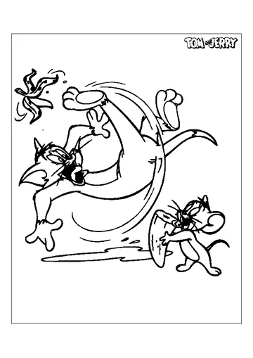 Tom and Jerry Funny coloring page