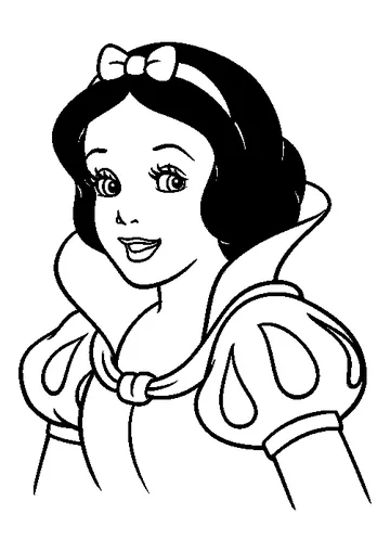 Beautiful picture of Snow White coloring page